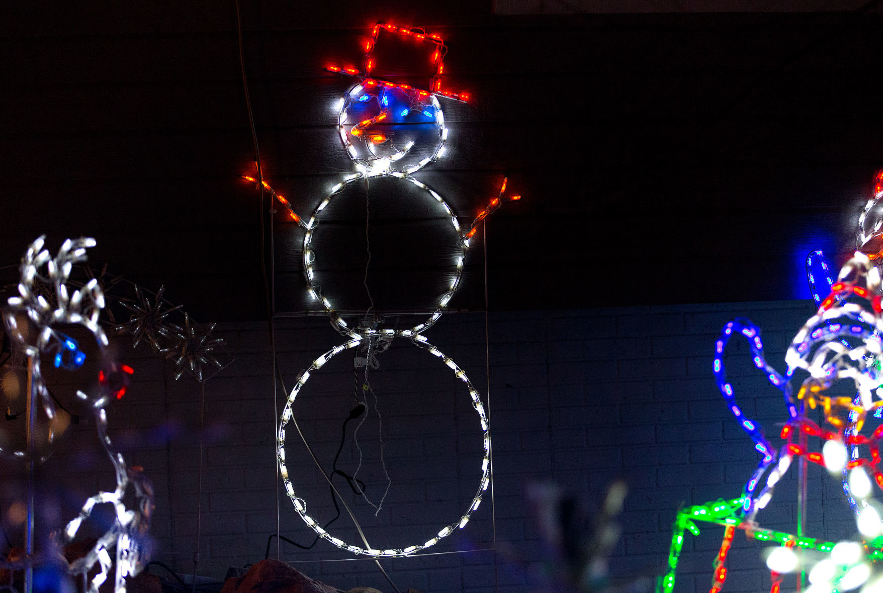Christmas lights on display at 15055 Meredith Ave.
